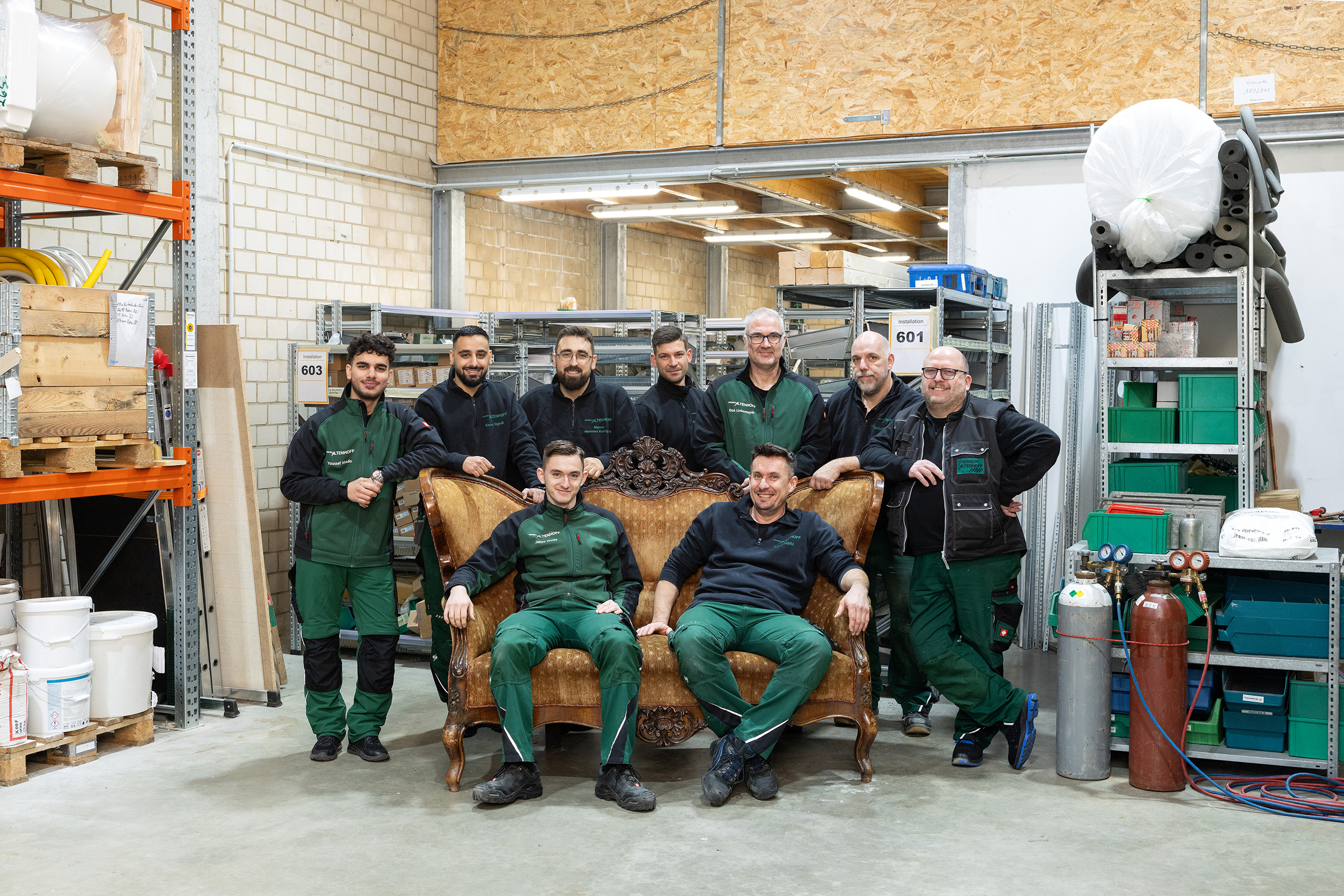 Team, Mitarbeiter, Anlagenmechaniker, Servicetechniker, Elektrotechniker