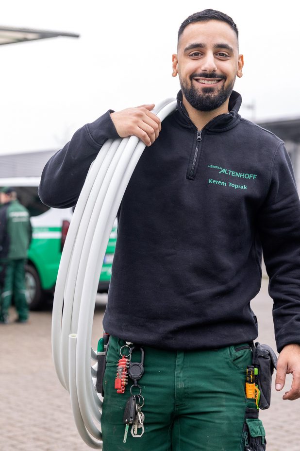 Mitarbeiter, Anlagenmechaniker, Servicewagen