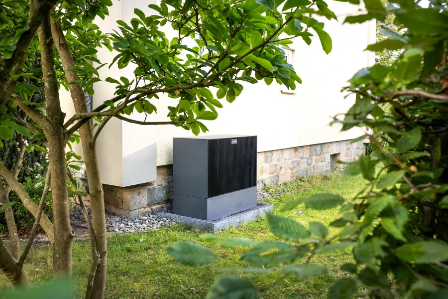 Wärmepumpe, Außeneinheit, sanierter Altbau, Osnabrück
