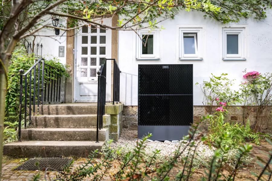 Wärmepumpe, Außeneinheit, sanierter Altbau, Osnabrück