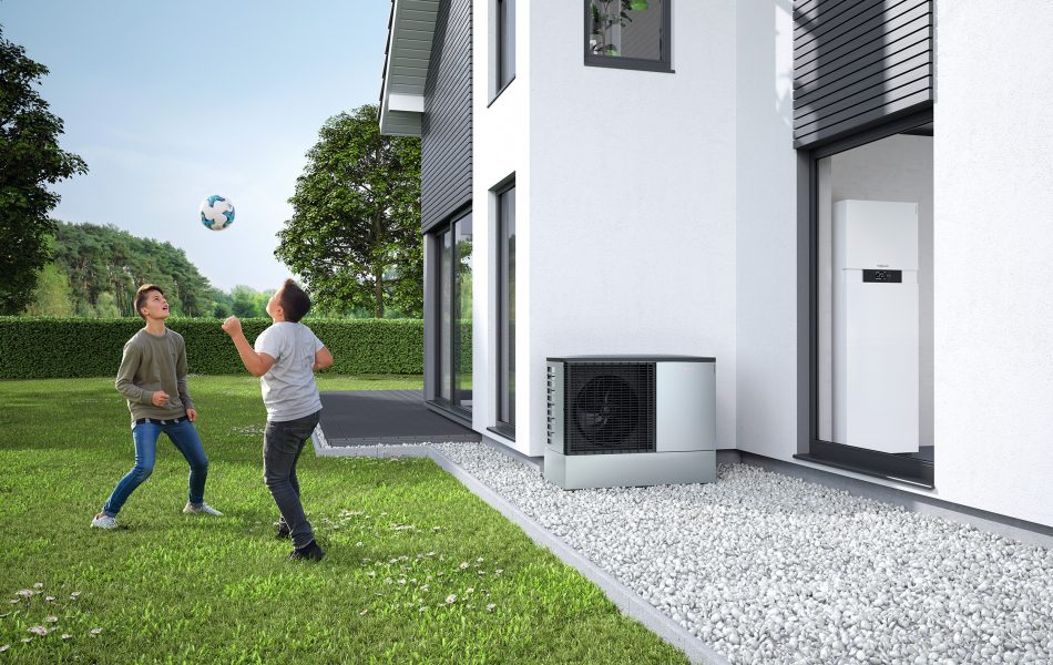 Wärmepumpe, Außeneinheit, Einfamilienhaus